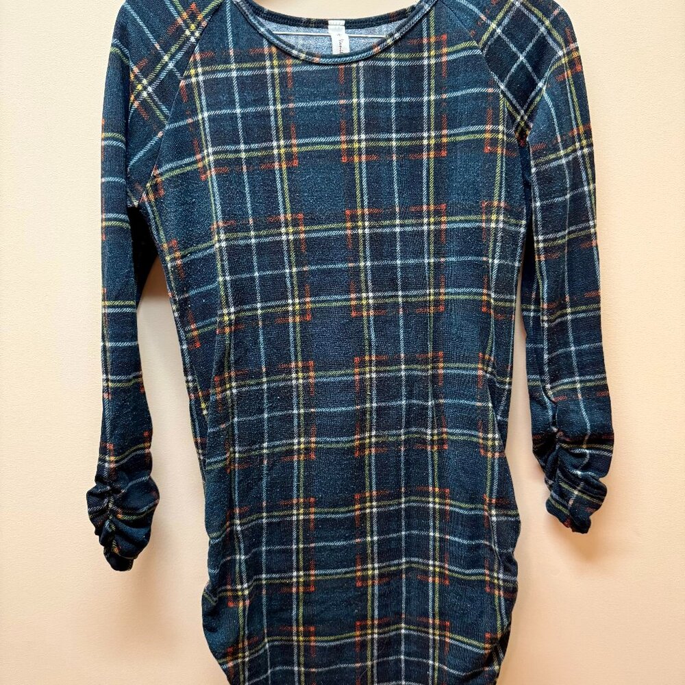 Long plaid shirt